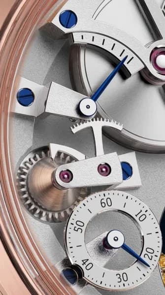 Réserve de marche et petite seconde